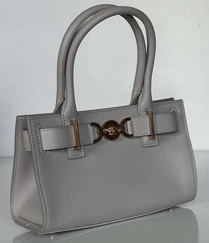 Versace Medusa Gray Leather Small Top Handle Bag 1013169 IT NWT $2190