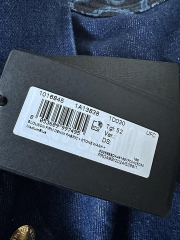 Versace Medusa Blouson Denim Stone Wash Jacket Blue 42 US (52) 1016845 NWT $1500