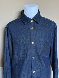 Versace Medusa Blouson Denim Stone Wash Jacket Blue 42 US (52) 1016845 NWT $1500