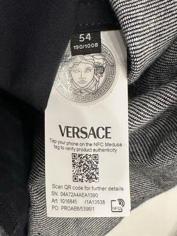 Versace Medusa Blouson Denim Stone Wash Jacket Blue 44 US (54) 1016845 NWT $1500