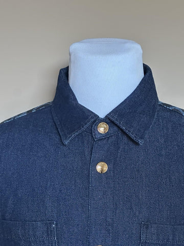 Versace Medusa Blouson Denim Stone Wash Jacket Blue 44 US (54) 1016845 NWT $1500