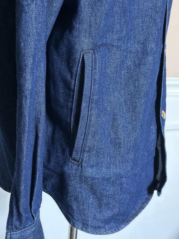 Versace Medusa Blouson Denim Stone Wash Jacket Blue 44 US (54) 1016845 NWT $1500