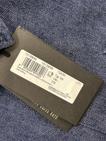 Versace Medusa Blouson Denim Stone Wash Jacket Blue 48 US (58) 1016845 NWT $1500