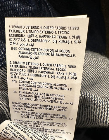 Versace Medusa Blouson Denim Stone Wash Jacket Blue 48 US (58) 1016845 NWT $1500