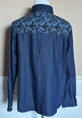Versace Medusa Blouson Denim Stone Wash Jacket Blue 48 US (58) 1016845 NWT $1500