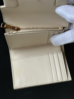 Versace Medusa Head Sand Calf Leather Small Card Wallet 1014689 Italy NWT $675