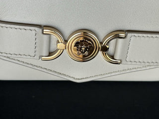 Versace Medusa Head Sand Calf Leather Small Card Wallet 1014689 Italy NWT $675