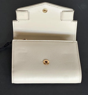 Versace Medusa Head Sand Calf Leather Small Card Wallet 1014689 Italy NWT $675
