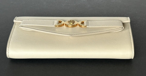 Versace Medusa Sand Calf Leather Long Continental Wallet 1014690 Italy NWT $825