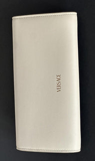 Versace Medusa Sand Calf Leather Long Continental Wallet 1014690 Italy NWT $825