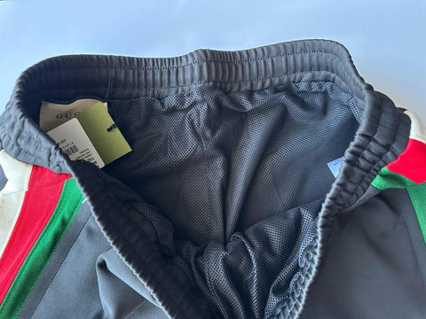 Gucci Light Neoprene Men's Black Web Jogging Pants 3XL IT 698461 NWT $1300