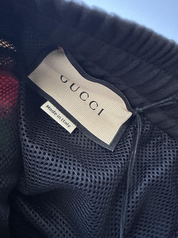 Gucci Light Neoprene Men's Black Web Jogging Pants 3XL IT 698461 NWT $1300