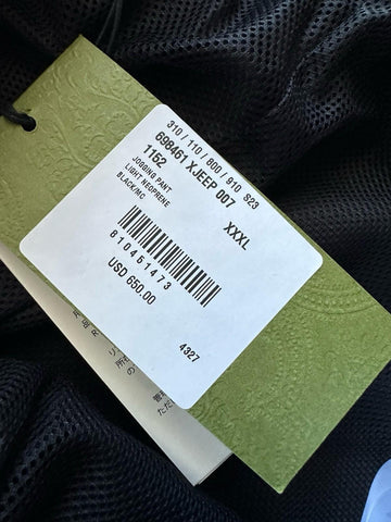 Gucci Light Neoprene Men's Black Web Jogging Pants 3XL IT 698461 NWT $1300