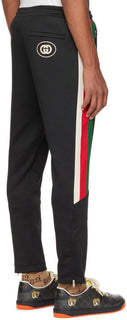 Gucci Light Neoprene Men's Black Web Jogging Pants 3XL IT 698461 NWT $1300