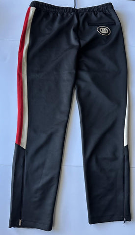 Gucci Light Neoprene Men's Black Web Jogging Pants 3XL IT 698461 NWT $1300