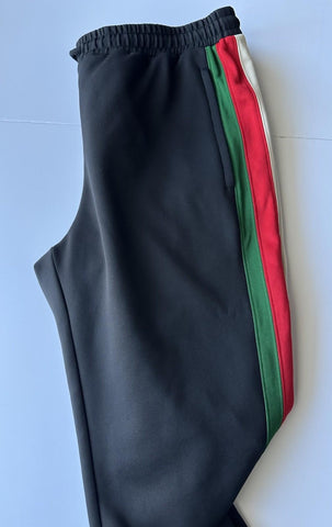 Gucci Light Neoprene Men's Black Web Jogging Pants 3XL IT 698461 NWT $1300