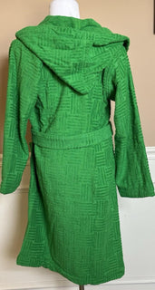 Bottega Veneta Men's Intrecciato Cotton Terry Bath Robe Green M 656097 NWT $700