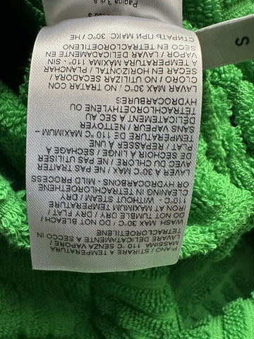 Bottega Veneta Men's Intrecciato Cotton Terry Bath Robe Green S 656097 NWT $700