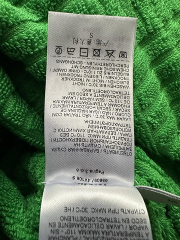 Bottega Veneta Men's Intrecciato Cotton Terry Bath Robe Green S 656097 NWT $700
