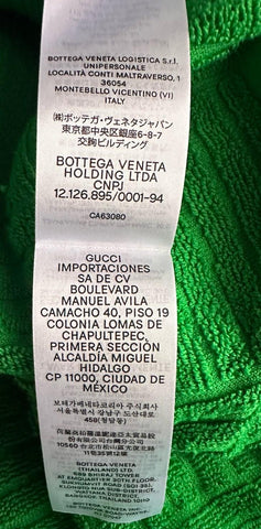 Bottega Veneta Men's Intrecciato Cotton Terry Bath Robe Green S 656097 NWT $700