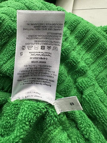 Bottega Veneta Men's Intrecciato Cotton Terry Bath Robe Green S 656097 NWT $700