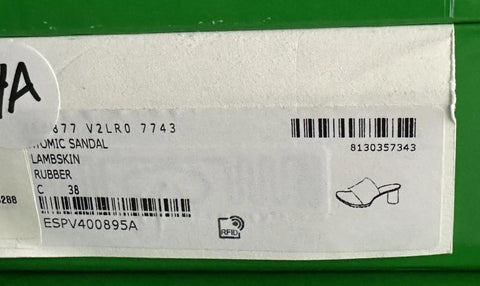 Bottega Veneta Lambskin Leather Atomic Mule Shoes Rubber 8 US 753877 IT NIB $960