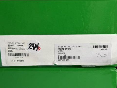 Bottega Veneta Lambskin Leather Atomic Mule Shoes Rubber 9 US 753877 IT NIB $960