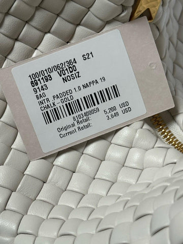 Bottega Veneta Intrecciato Mini Padded Jodie Bag White 691193 Italy NWT $5200