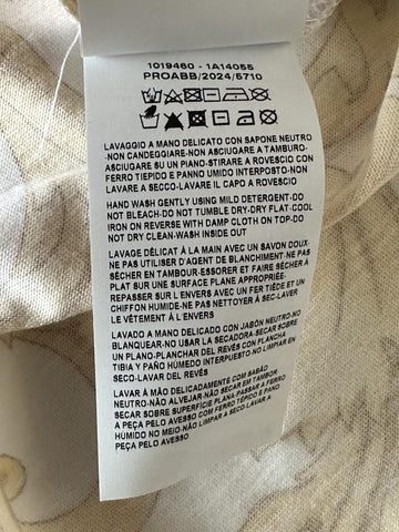 Versace Baroque Cotton Jersey T-Shirt White/Gold 6XL 1019460 NWT