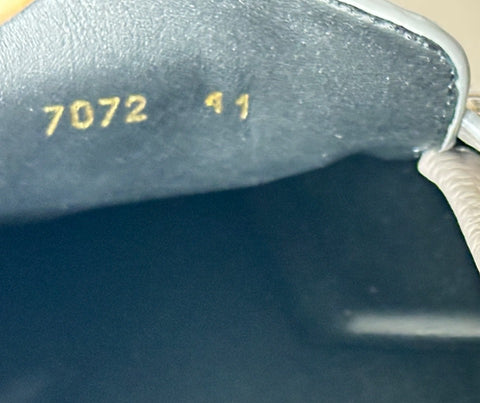 Versace Gold Medusa Men's Gray Leather Driver Shoes 8 US (41 Euro) 1017072 NIB