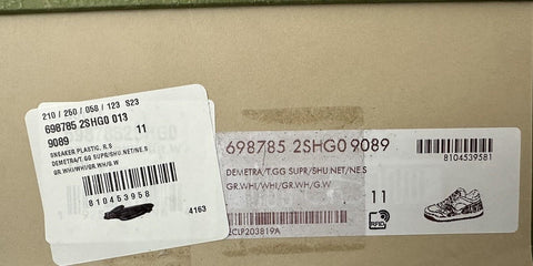 Gucci Demetra GG Men's Low-top Green/White Sneakers 11.5 US Gucci 11 698785 NIB