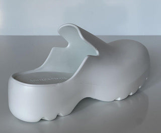 Bottega Veneta Rubber White Slipper Sandals Clogs 13 US (46 Eu) 690102 NIB $650