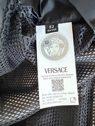 Versace Men's Blouson Jacket Windbreaker Blue/Black 42 US (52) 1010101 NWT $925