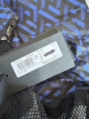 Versace Men's Blouson Jacket Windbreaker Blue/Black 42 US (52) 1010101 NWT $925