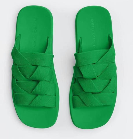 Bottega Veneta Intrecciato Starfish Green Sandals 9 US (42) 651402 NWT $850