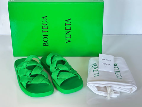 Bottega Veneta Intrecciato Starfish Green Sandals 9 US (42) 651402 NWT $850