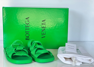 Bottega Veneta Intrecciato Starfish Green Sandals 9 US (42) 651402 NWT $850