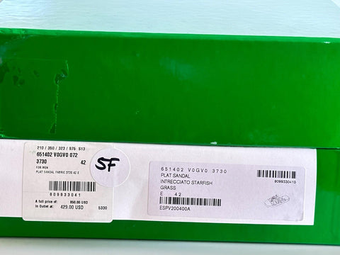 Bottega Veneta Intrecciato Starfish Green Sandals 9 US (42) 651402 NWT $850