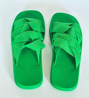 Bottega Veneta Intrecciato Starfish Green Sandals 9 US (42) 651402 NWT $850
