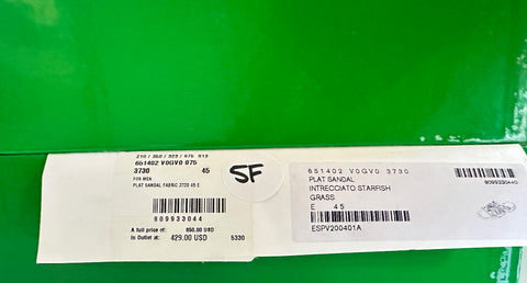 Bottega Veneta Intrecciato Starfish Green Sandals 12 US (45) 651402 NWT $850