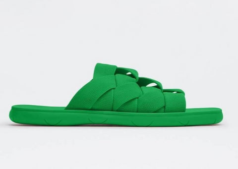 Bottega Veneta Intrecciato Starfish Green Sandals 12 US (45) 651402 NWT $850