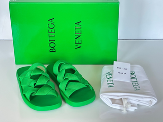 Bottega Veneta Intrecciato Starfish Green Sandals 10 US (43) 651402 NWT $850
