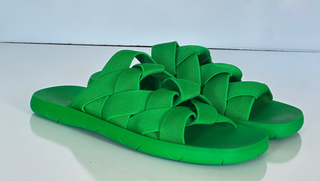 Bottega Veneta Intrecciato Starfish Green Sandals 10 US (43) 651402 NWT $850