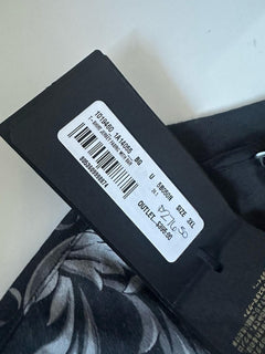 Versace Leafy Baroque Cotton Jersey T-Shirt Black/Gray 3XL 1019460 NWT $625
