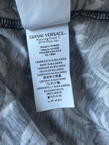 Versace Leafy Baroque Cotton Jersey T-Shirt Black/Gray 3XL 1019460 NWT $625