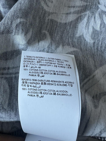 Versace Leafy Baroque Cotton Jersey T-Shirt Black/Gray 3XL 1019460 NWT $625