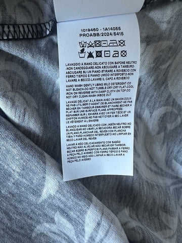 Versace Leafy Baroque Cotton Jersey T-Shirt Black/Gray 3XL 1019460 NWT $625