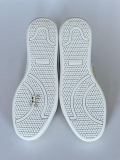Versace Baroco Men's White/Gold Leather Sneakers 9 US (42 Euro) 1016936 NIB