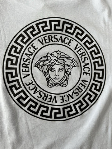 Versace Medusa Print Light Blue Cotton Jersey T-Shirt M 1011861 NWT $550