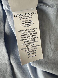 Versace Medusa Print Light Blue Cotton Jersey T-Shirt M 1011861 NWT $550